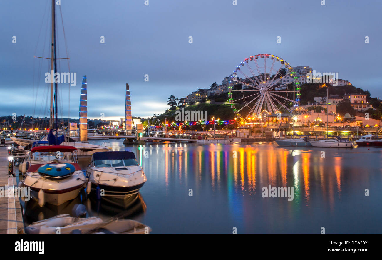 Torquay Harbour ruota Foto Stock