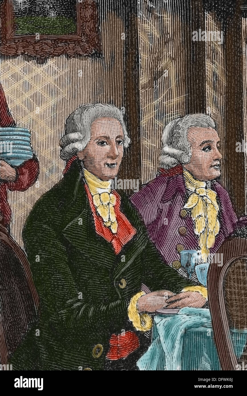 Joseph Haydn (1732 - 1809). Il compositore austriaco, uno dei più prolifici e importanti del periodo classico. Incisione. Foto Stock