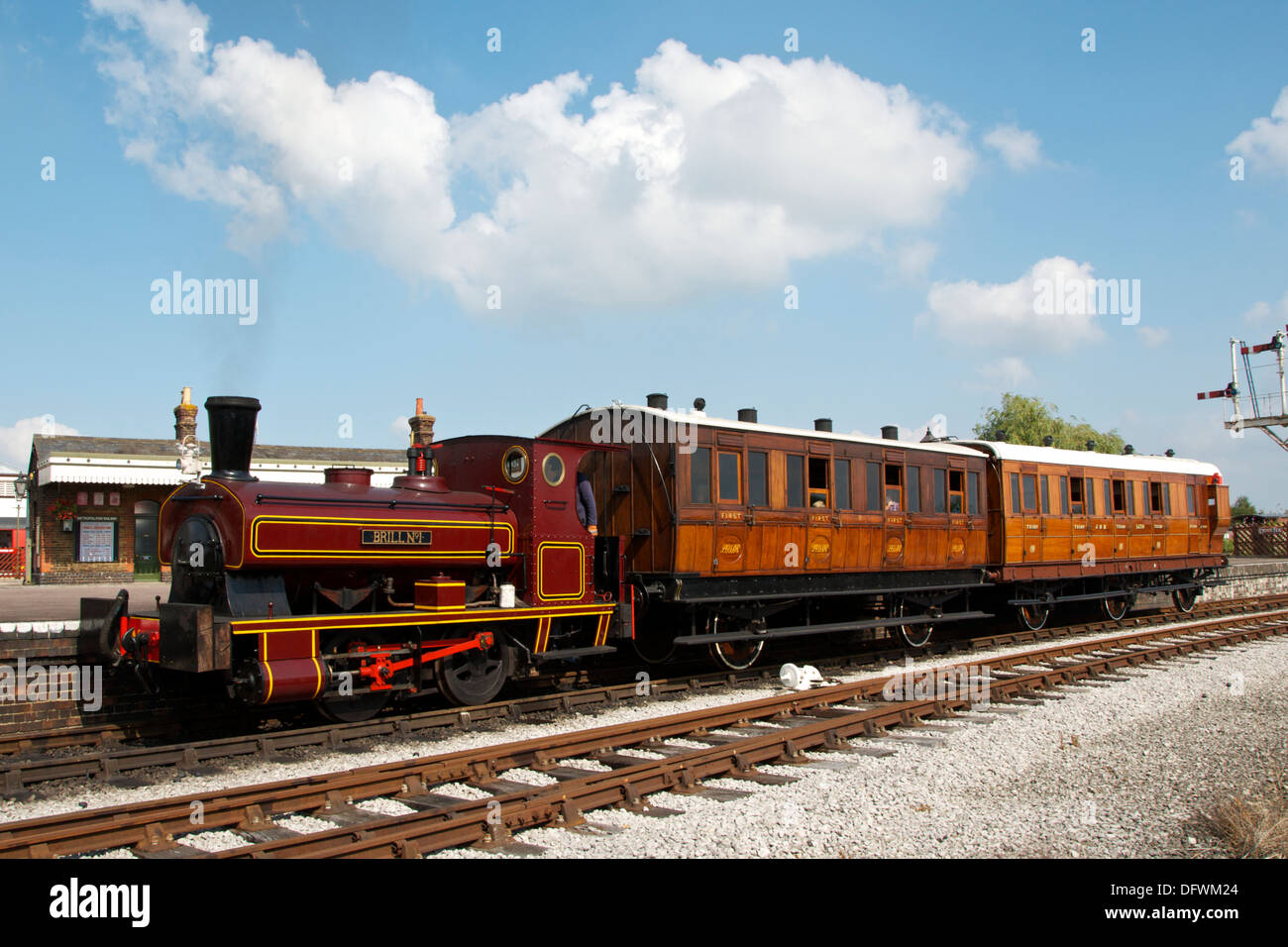 Brill n. 1 serbatoio a sella motore a Quainton per il 2013, Londra Trasporto centocinquantesimo celebrazione. Foto Stock