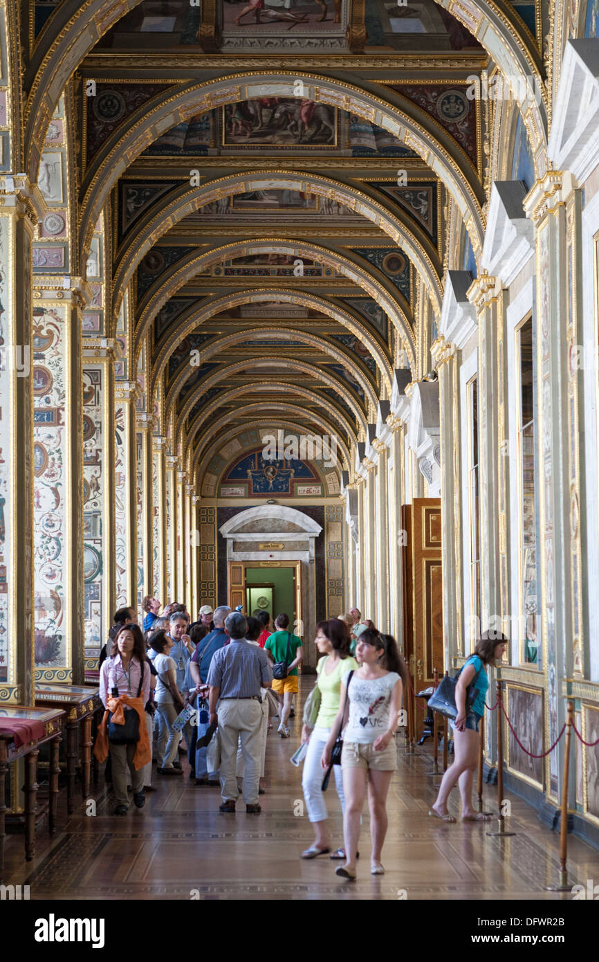 Raphael logge copia della Galleria vaticana, Museo di Stato dell'Ermitage, San Pietroburgo, Russia Foto Stock