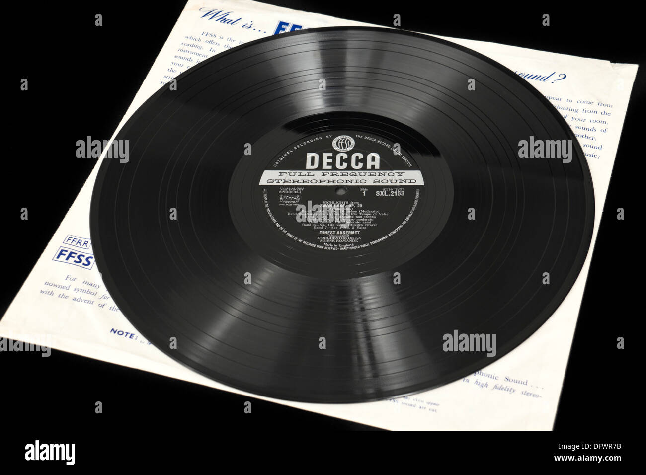Punti salienti da Swan Lake' dischi in vinile, il raro originale della prima  pressatura stereo da 1959 (Decca SXL 2153, ED1 versione Foto stock - Alamy