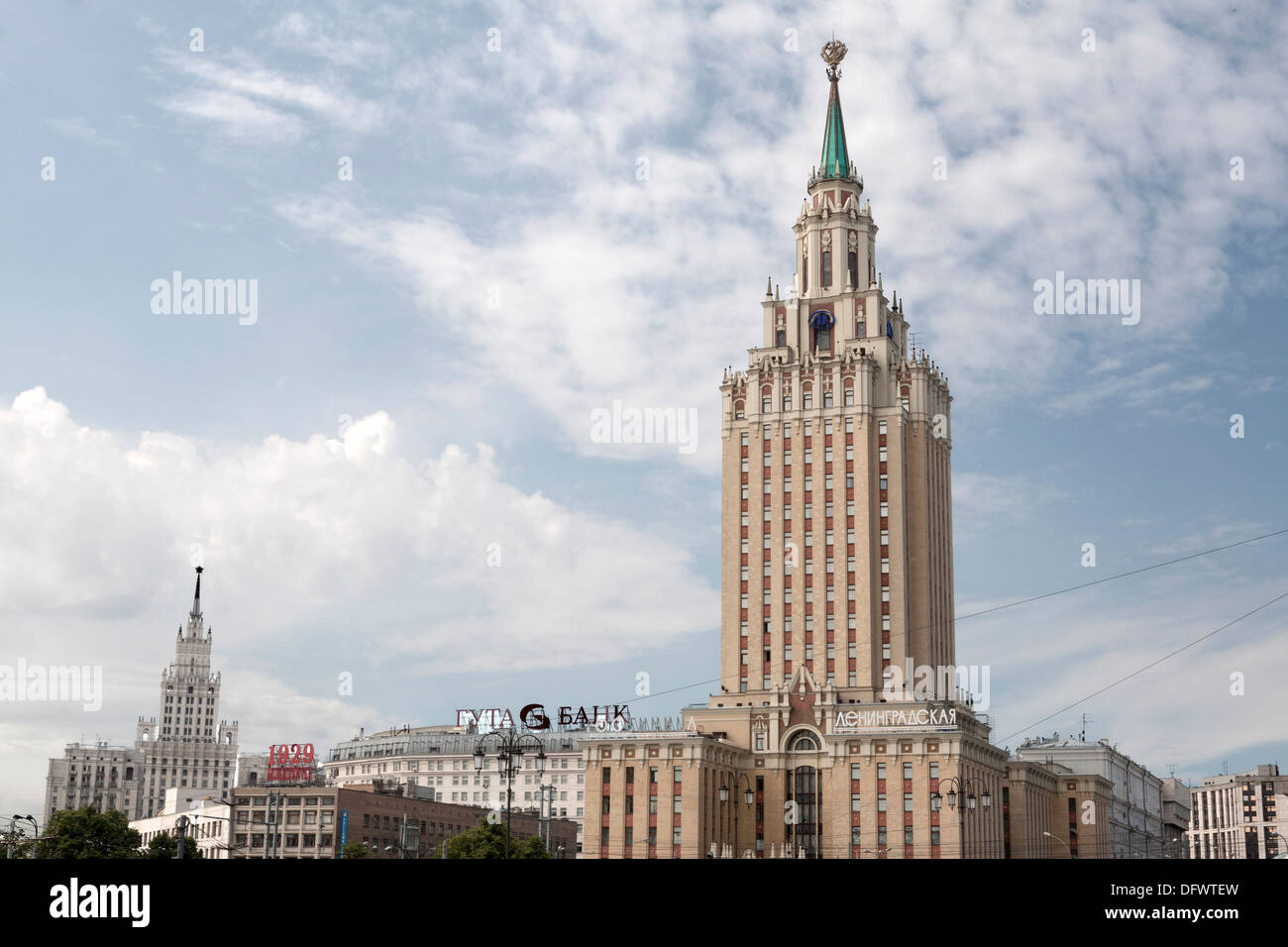 Leningraadskaya Hilton, Mosca, Russia, parte delle sette sorelle di Lenin Foto Stock