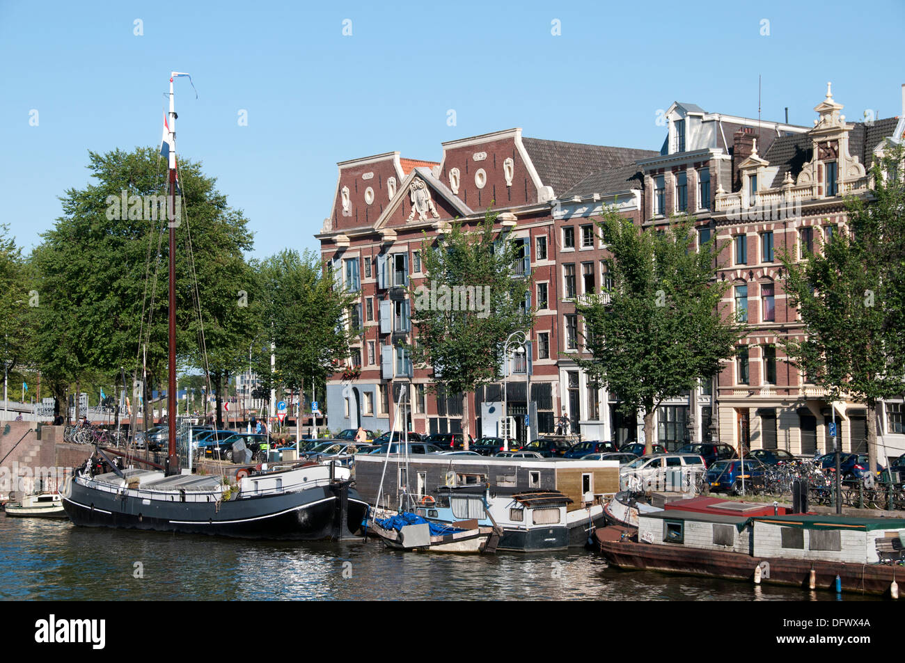 D'Oude Werf dockyard istituito nel 1602 Dutch East India Company ( VOC ) 's Gravenhekje ( ) Oudeschans Amsterdam Paesi Bassi Foto Stock