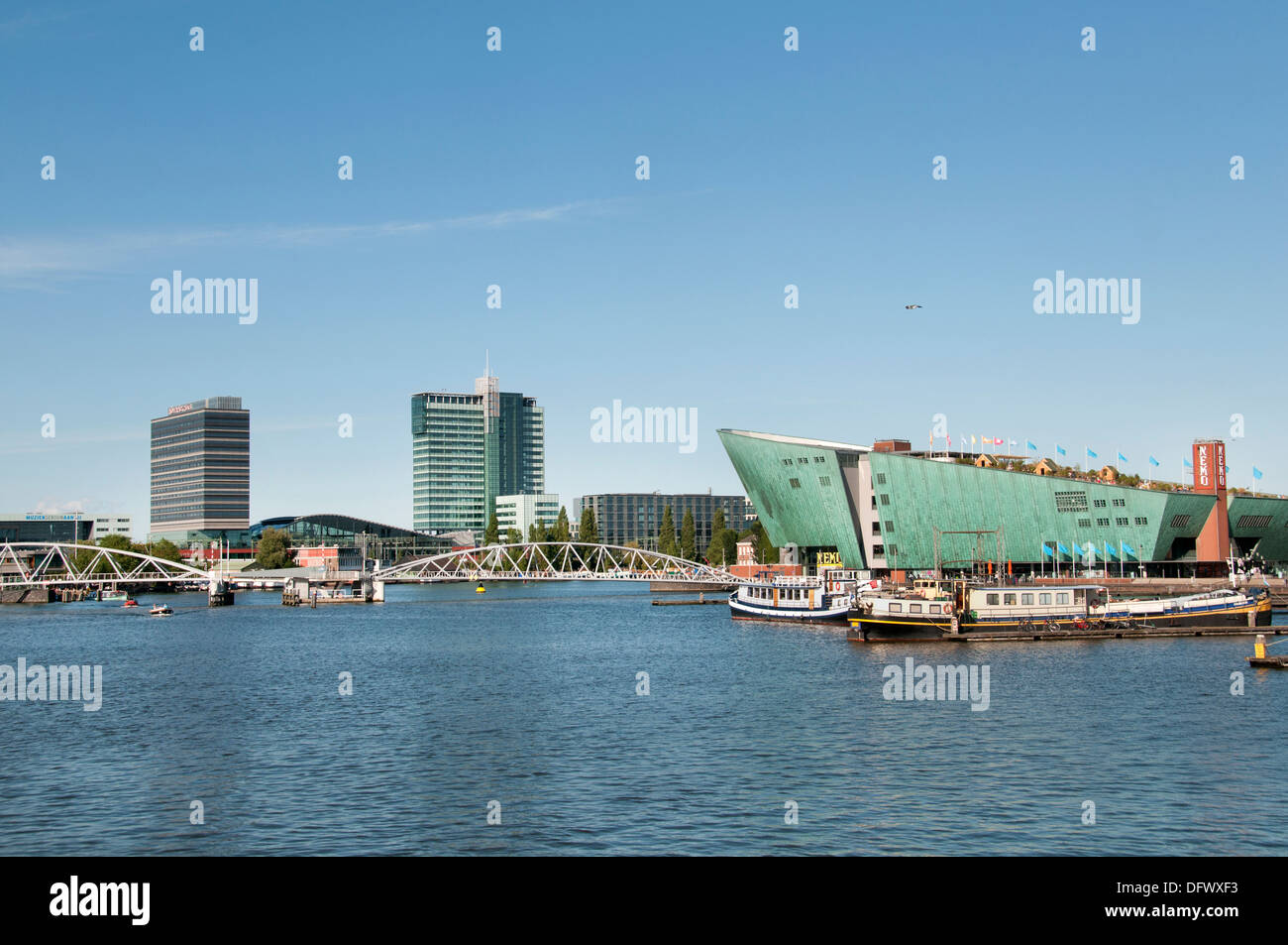 Museo della Scienza Nemo all'IJ Amsterdam, Paesi Bassi Foto Stock