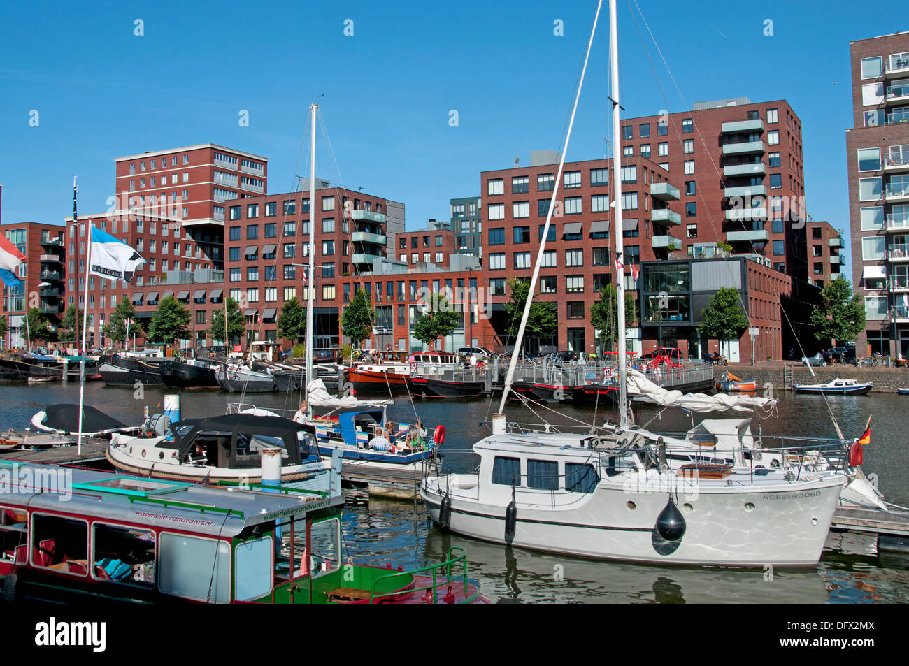 Westerdock Amsterdam Paesi Bassi architettura moderna Foto Stock