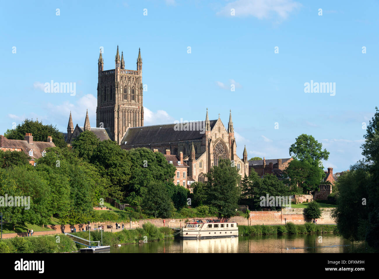Cattedrale di Worcester, Worcester, Worcestershire, Inghilterra, Regno Unito. Foto Stock