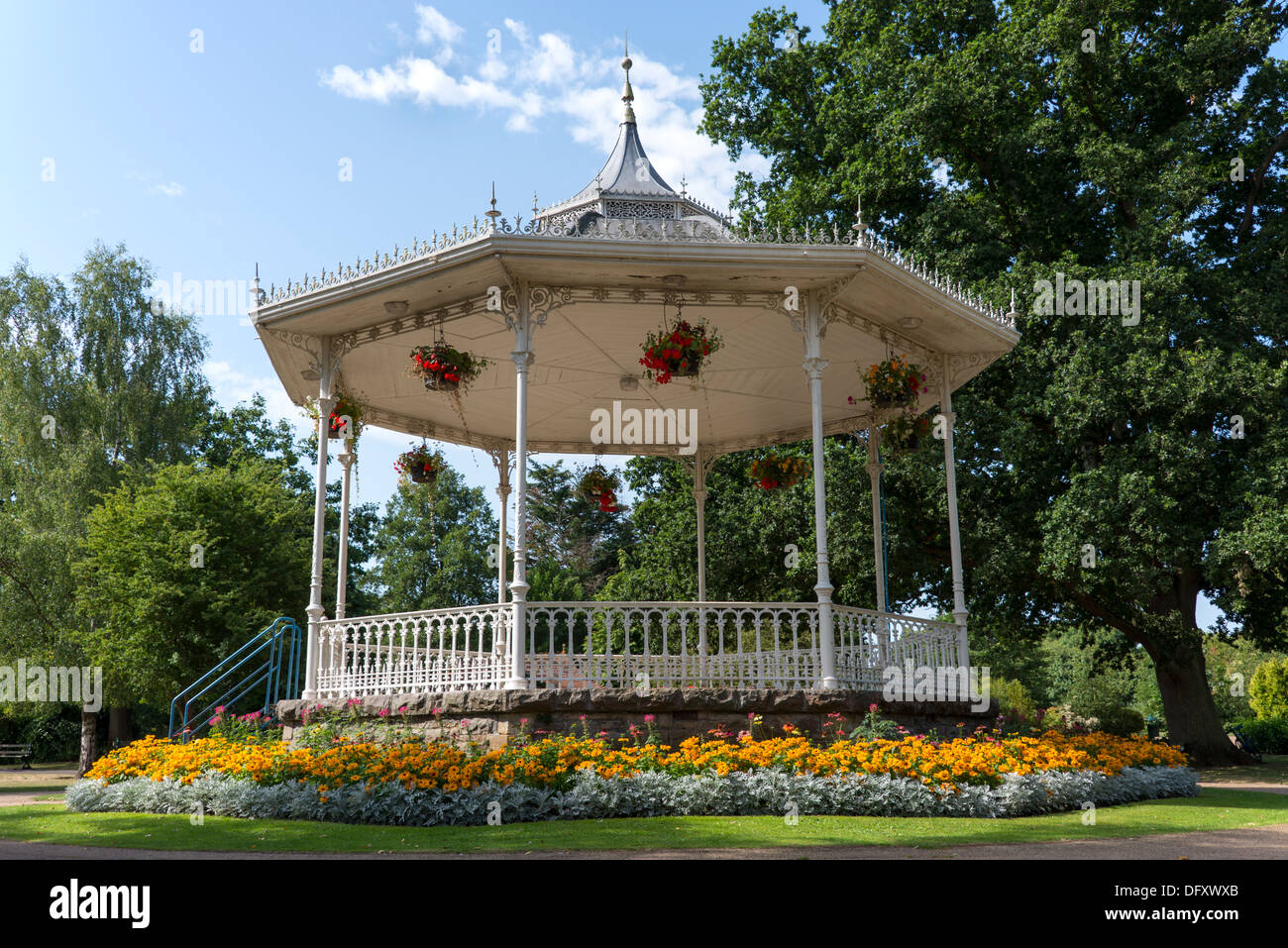 Il Bandstand, Vivary Park, Taunton, Somerset, Inghilterra, Regno Unito. Foto Stock