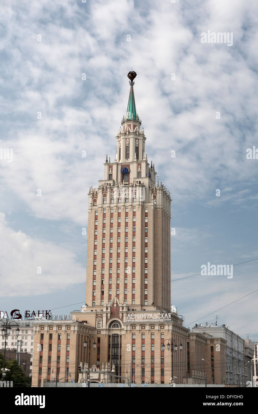 Leningraadskaya Hilton, Mosca, Russia, parte delle sette sorelle di Lenin Foto Stock