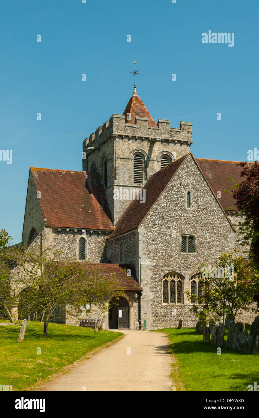Priory chiesa dei Santi Maria e Blaise, Boxgrove, West Sussex, in Inghilterra Foto Stock
