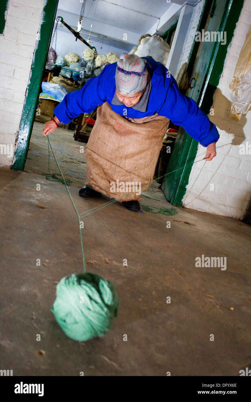 Workshop di artigianato tibetano Center.Lana.McLeod Ganj Dharamsala, Himachal Pradesh, India, Asia Foto Stock