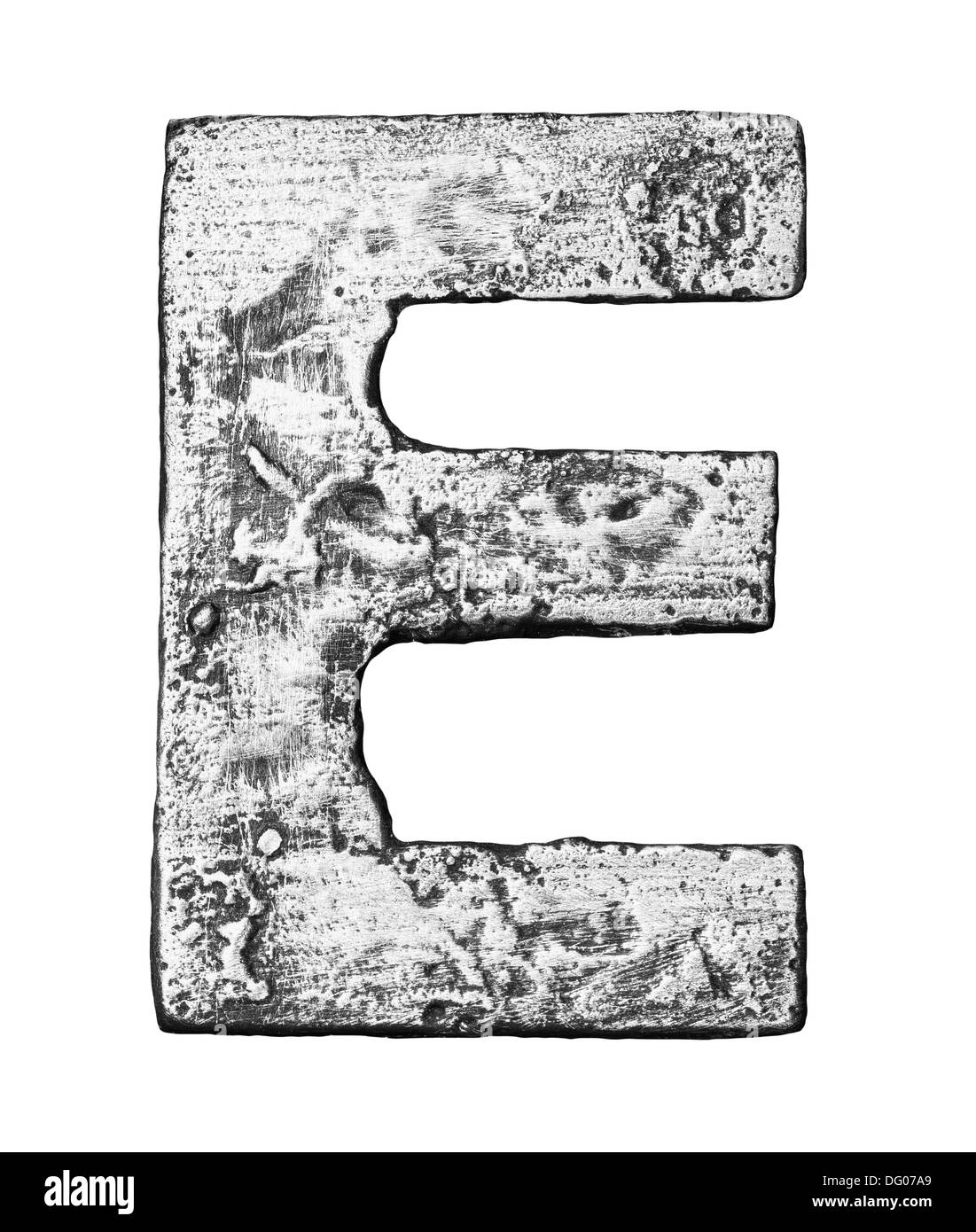 Lega di metallo alfabeto - Lettera E Foto Stock