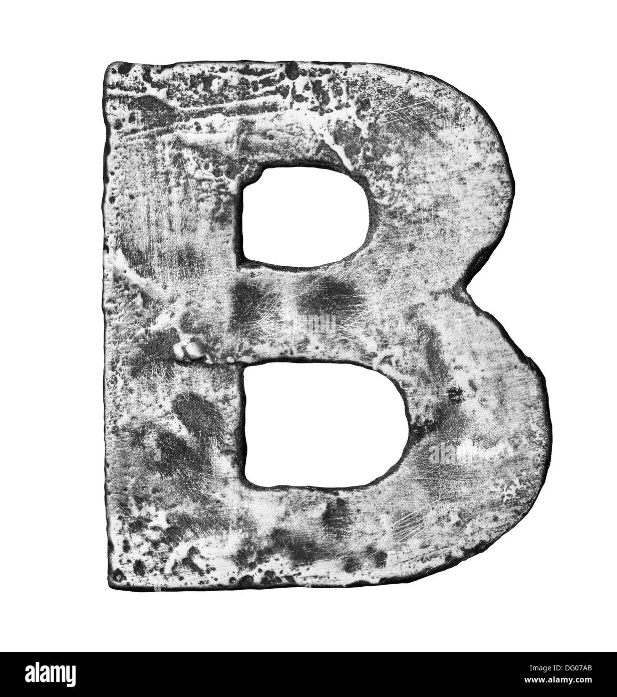 Lega di metallo alfabeto lettera B Foto Stock