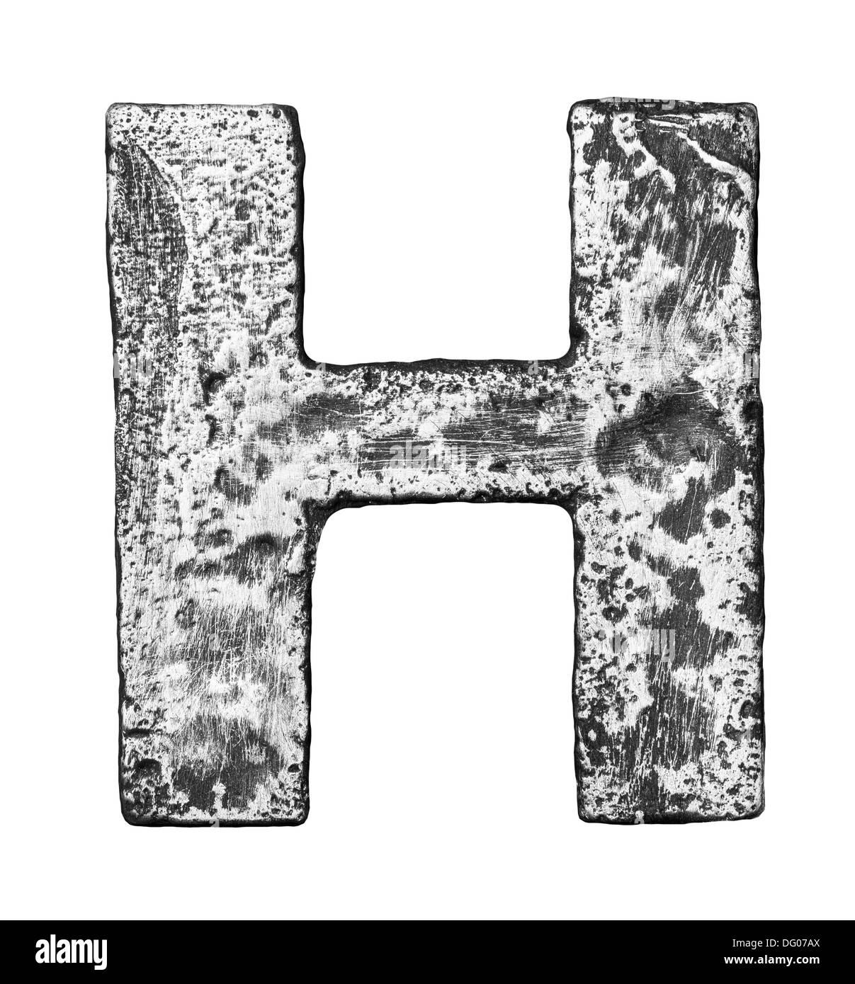 Lega di metallo alfabeto lettera H Foto Stock