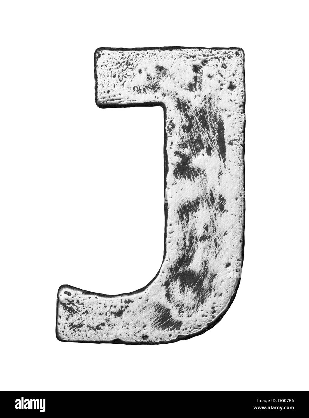 Lega di metallo alfabeto lettera J Foto Stock
