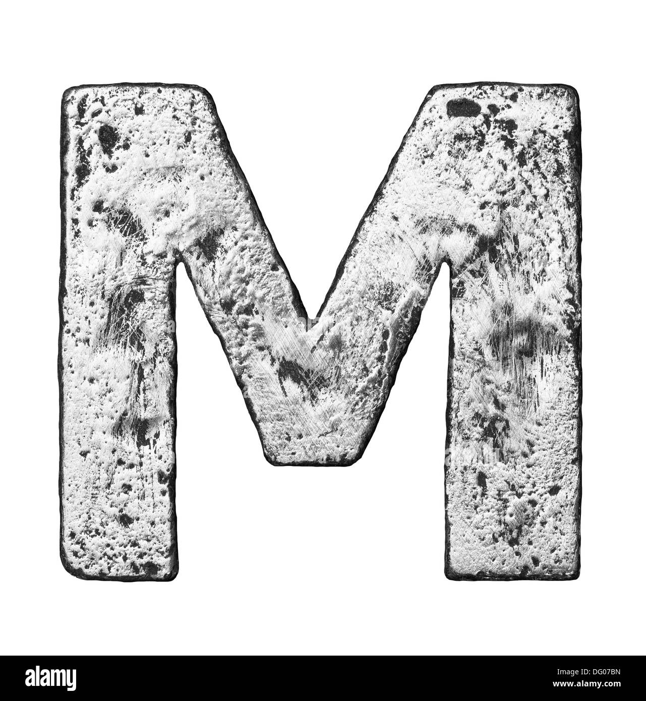 Lega di metallo alfabeto lettera M Foto Stock
