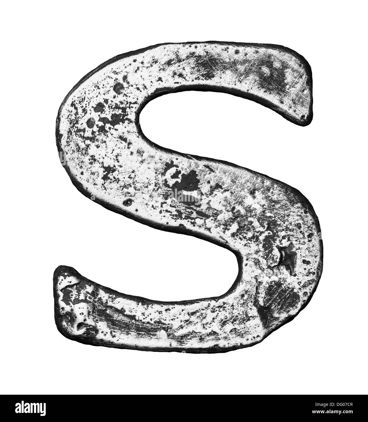 Lega di metallo alfabeto lettera S Foto Stock