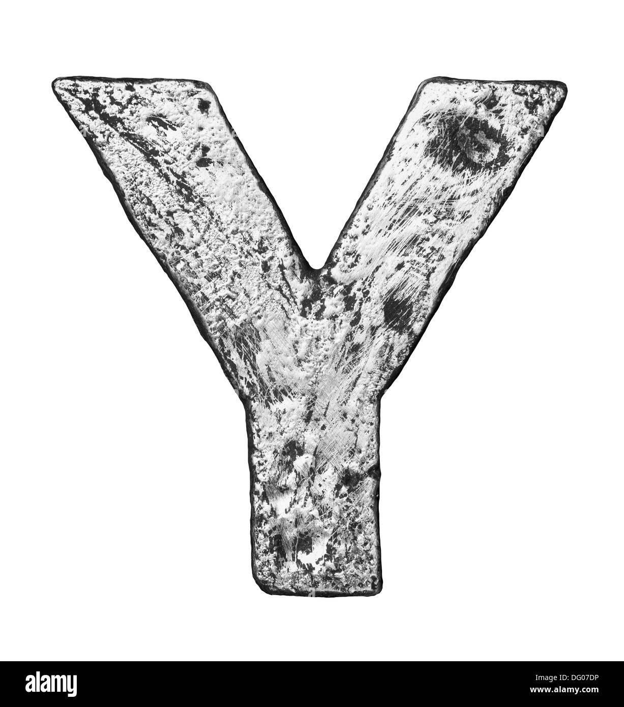 Lega di metallo alfabeto lettera Y Foto Stock