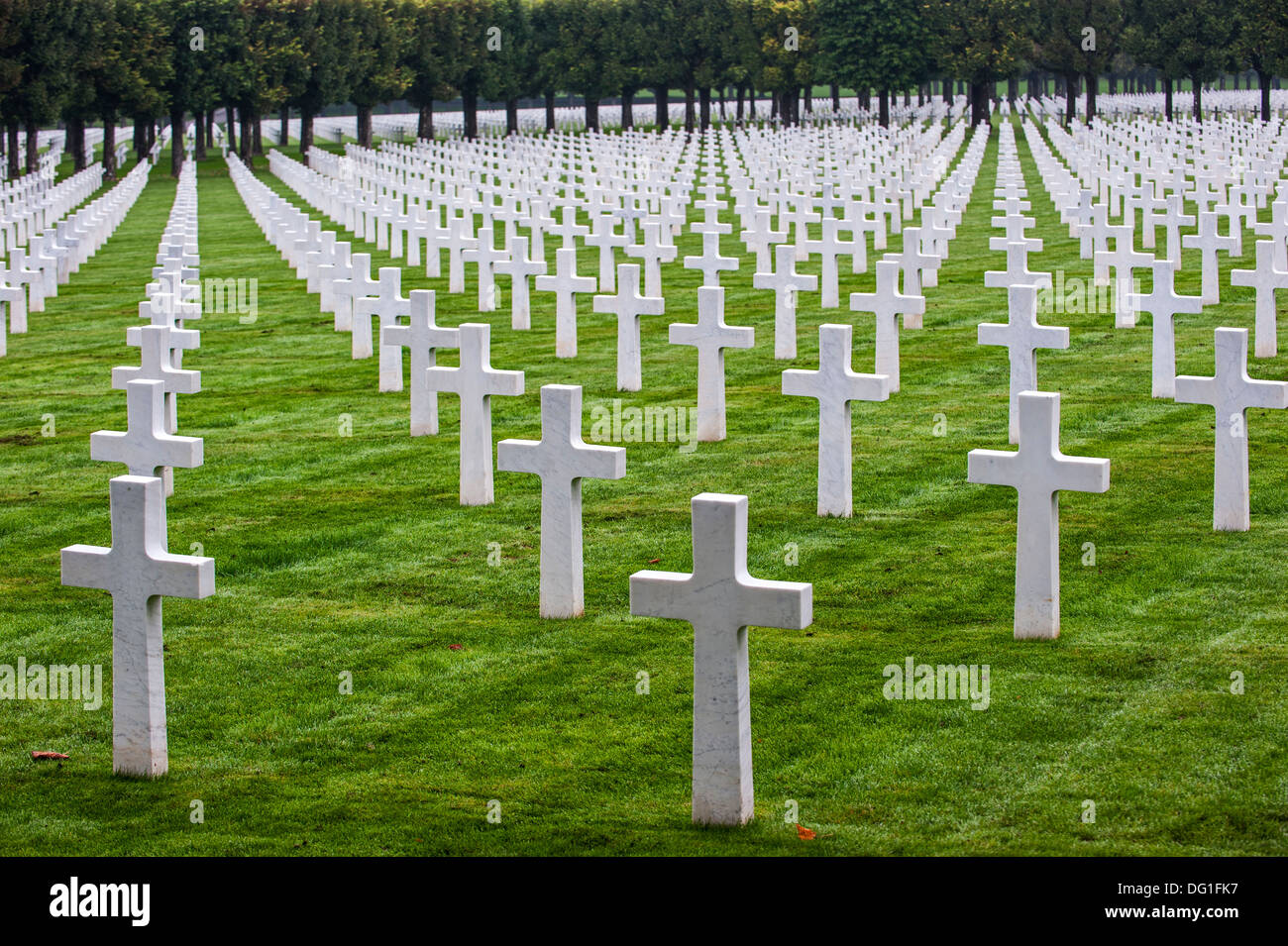 WW1 tombe della prima guerra mondiale un soldato al Meuse-Argonne Cimitero e memoriale americano Romagne,-sous-Montfaucon, Francia Foto Stock
