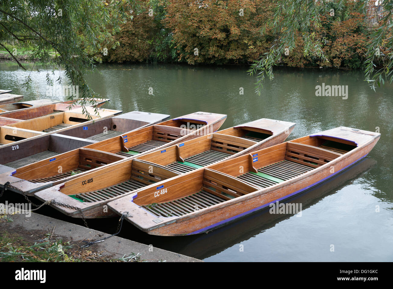 Sterline ormeggiato sul fiume Cam Cambridge Regno Unito Foto Stock