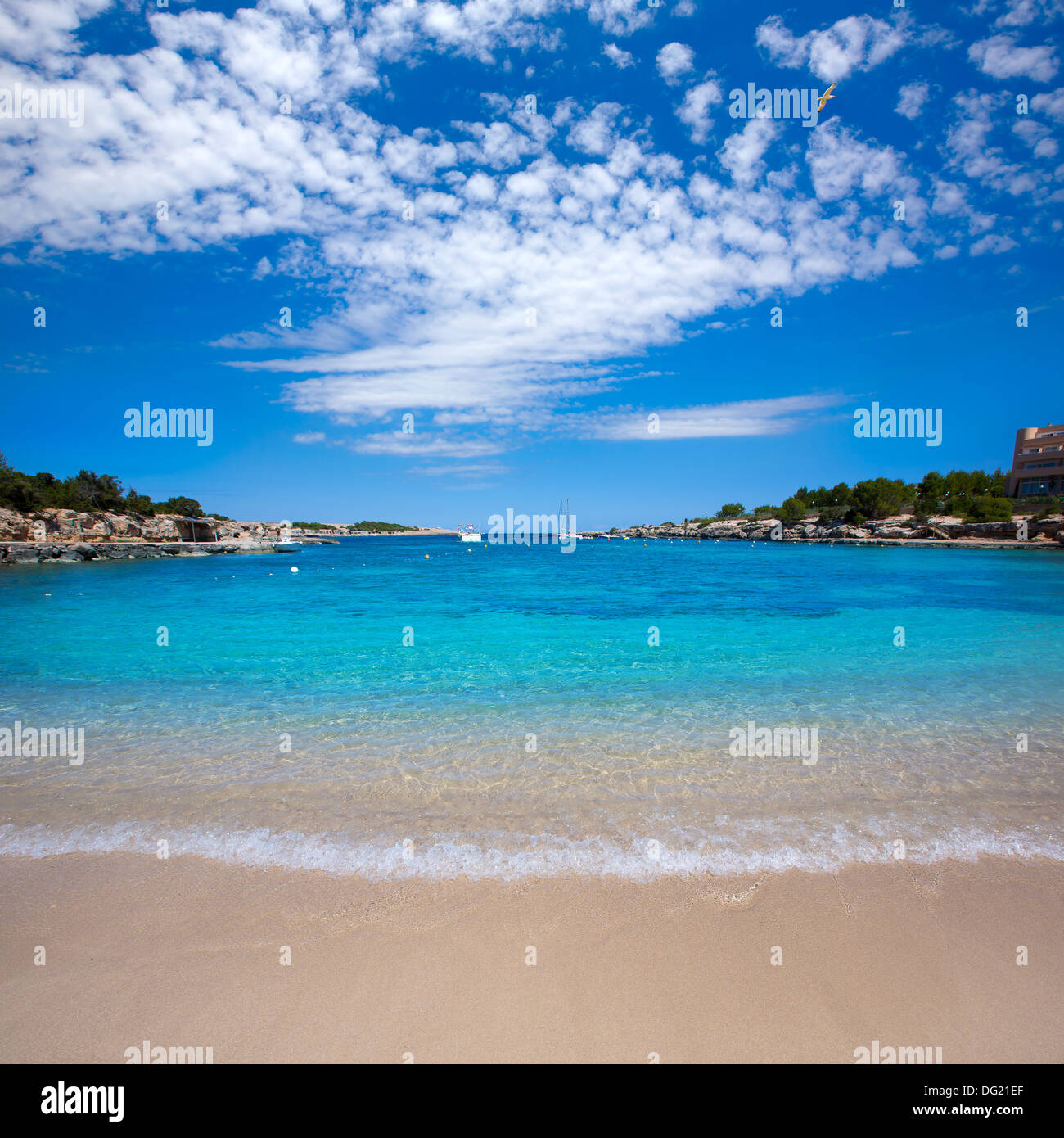 Ibiza Port des Torrent vicino a San Antonio beach in Isole Baleari Spagna Foto Stock