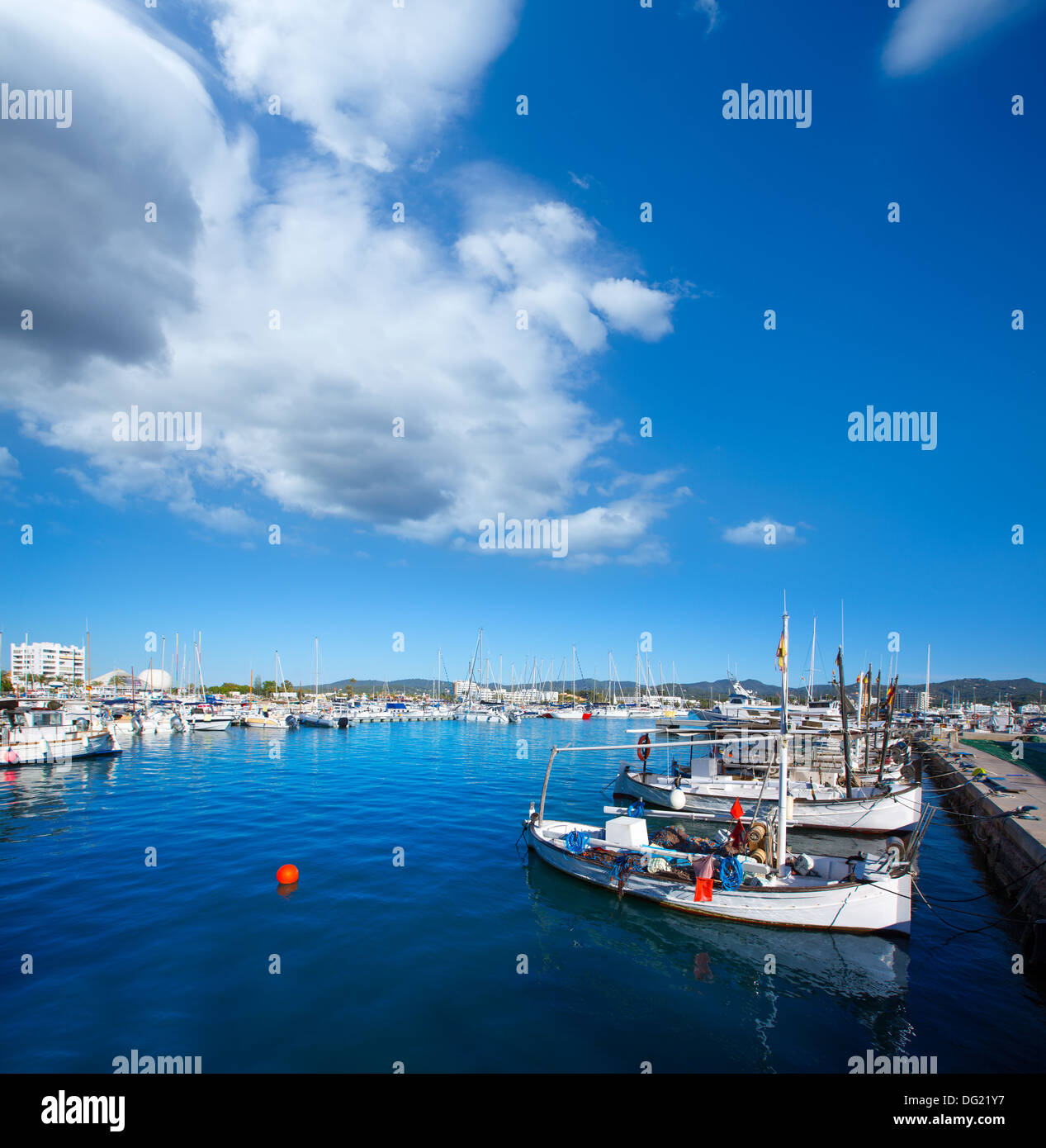 Ibiza San Antonio Abad de Portmany marina port in Isole Baleari Spagna Foto Stock