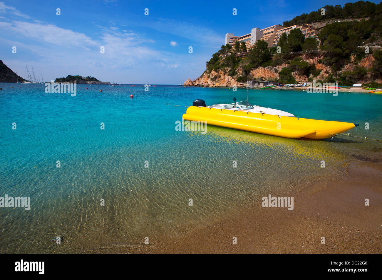 Ibiza Port de Sant Miquel San Miguel beach in Isole Baleari Spagna Foto Stock
