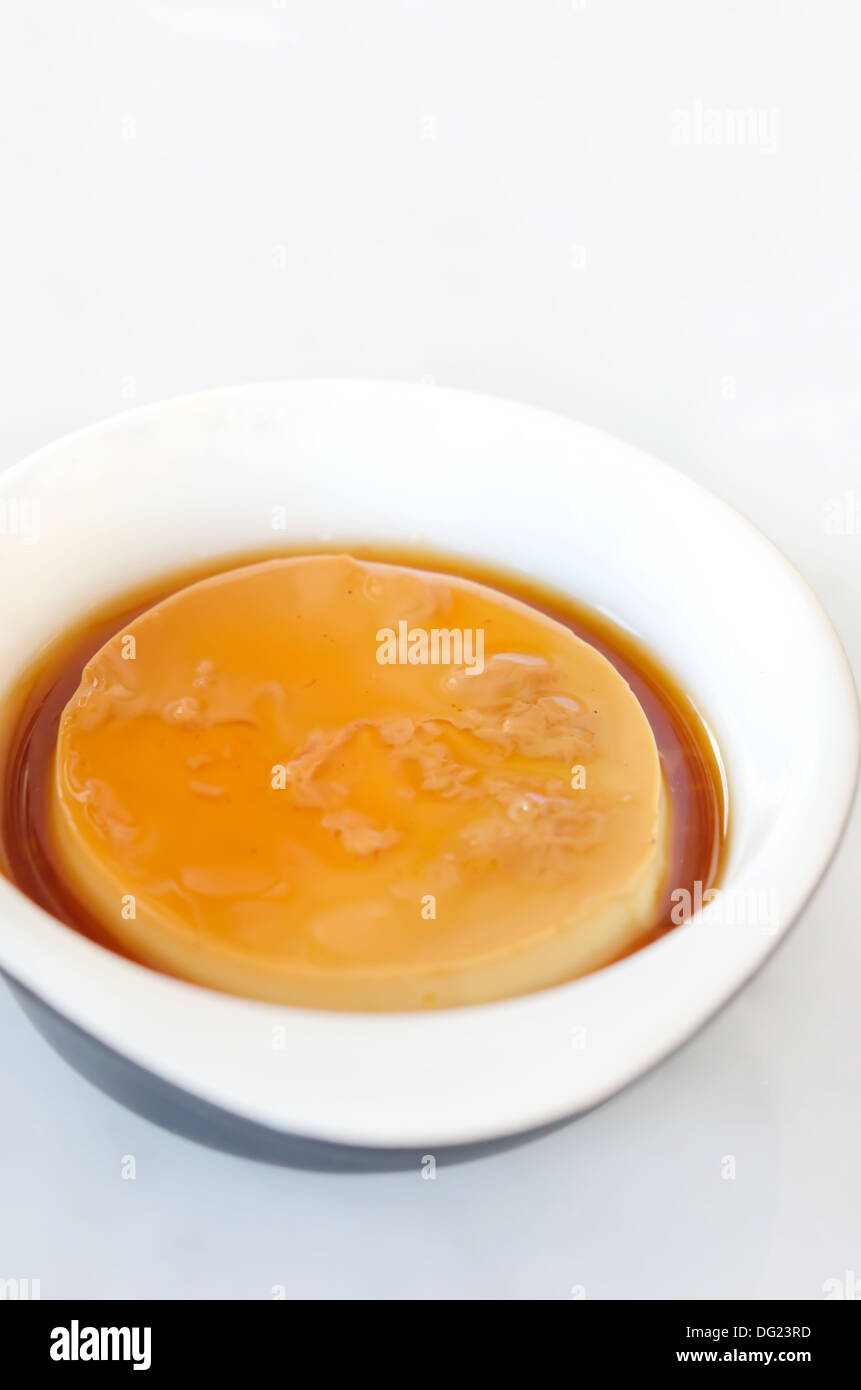 Caramello crema custard pudding - dessert Foto Stock