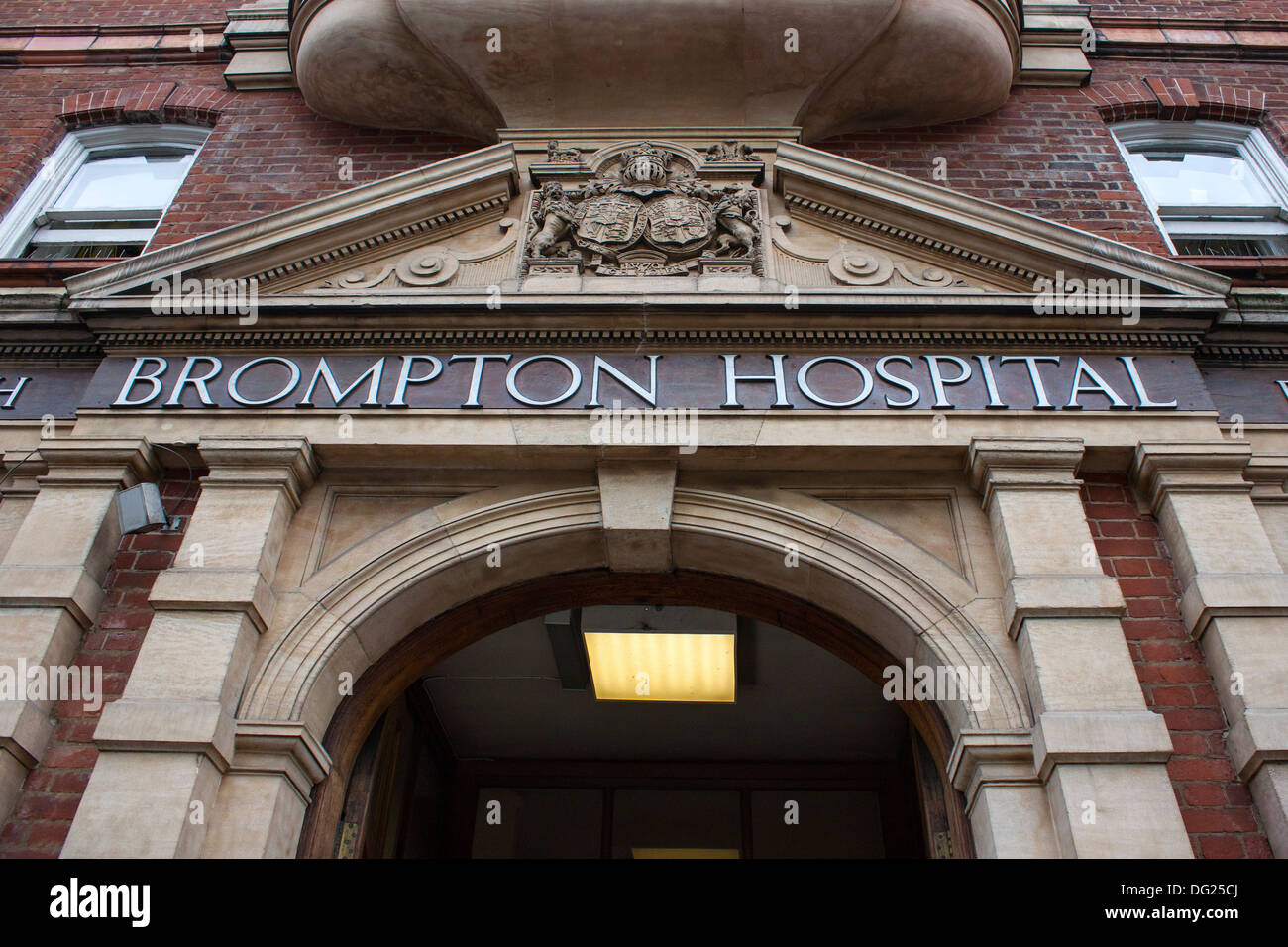 Brompton Hospital, ingresso e firmare Foto Stock
