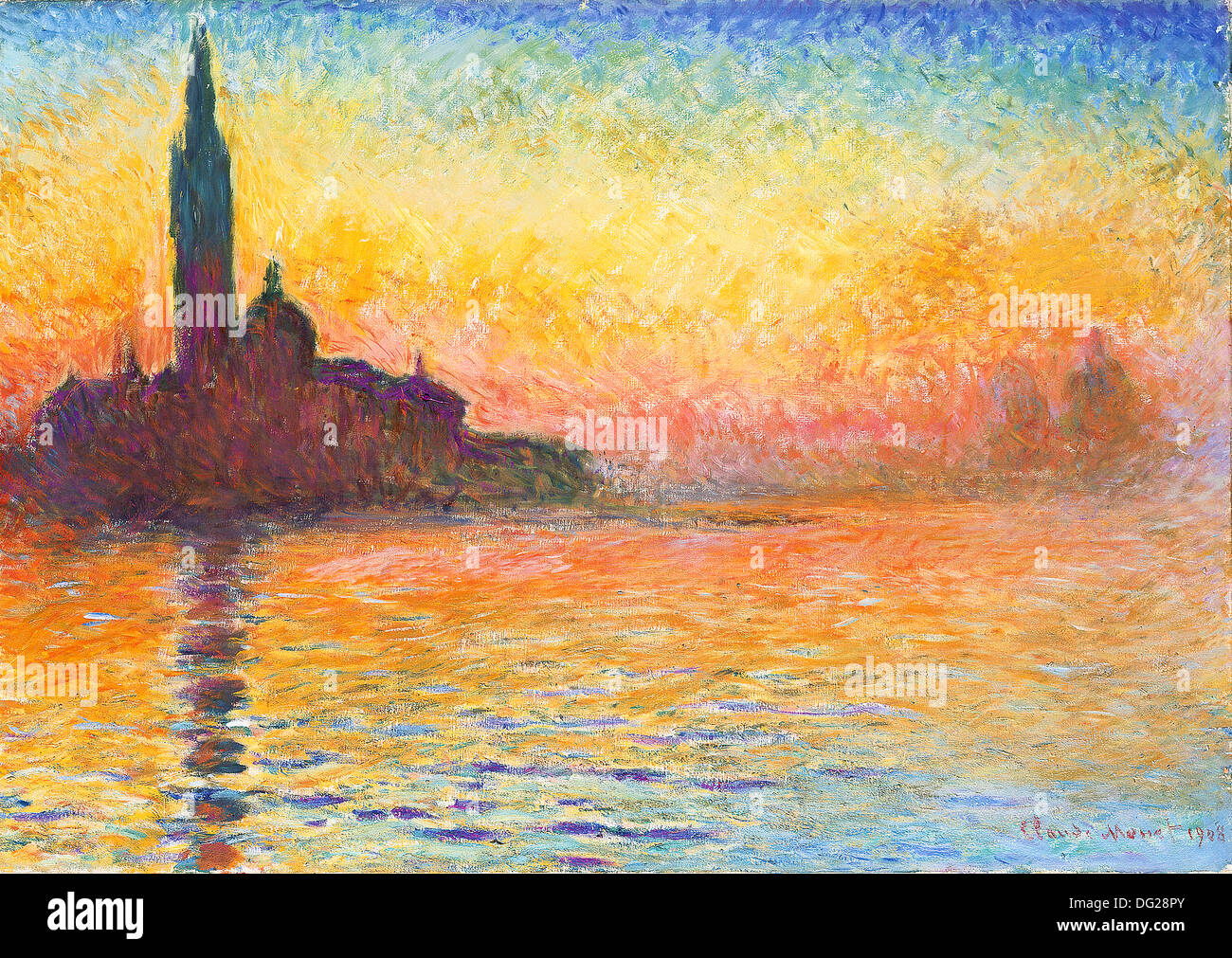 San Giorgio Maggiore al crepuscolo di Claude Monet 1908-1912 Foto Stock