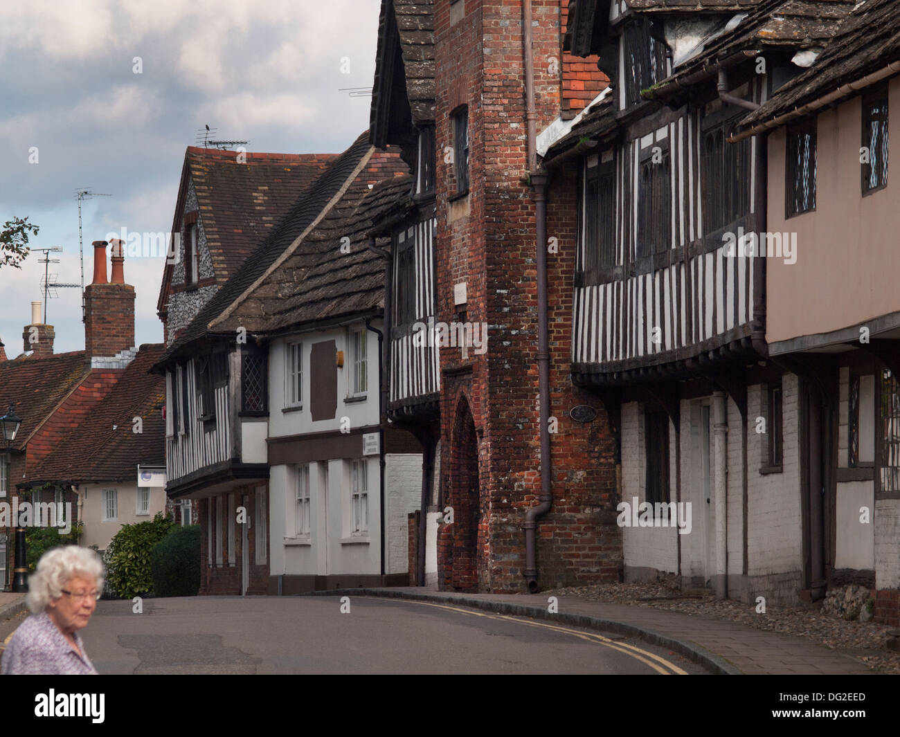 La piccola città di Steyning in West Sussex Foto Stock