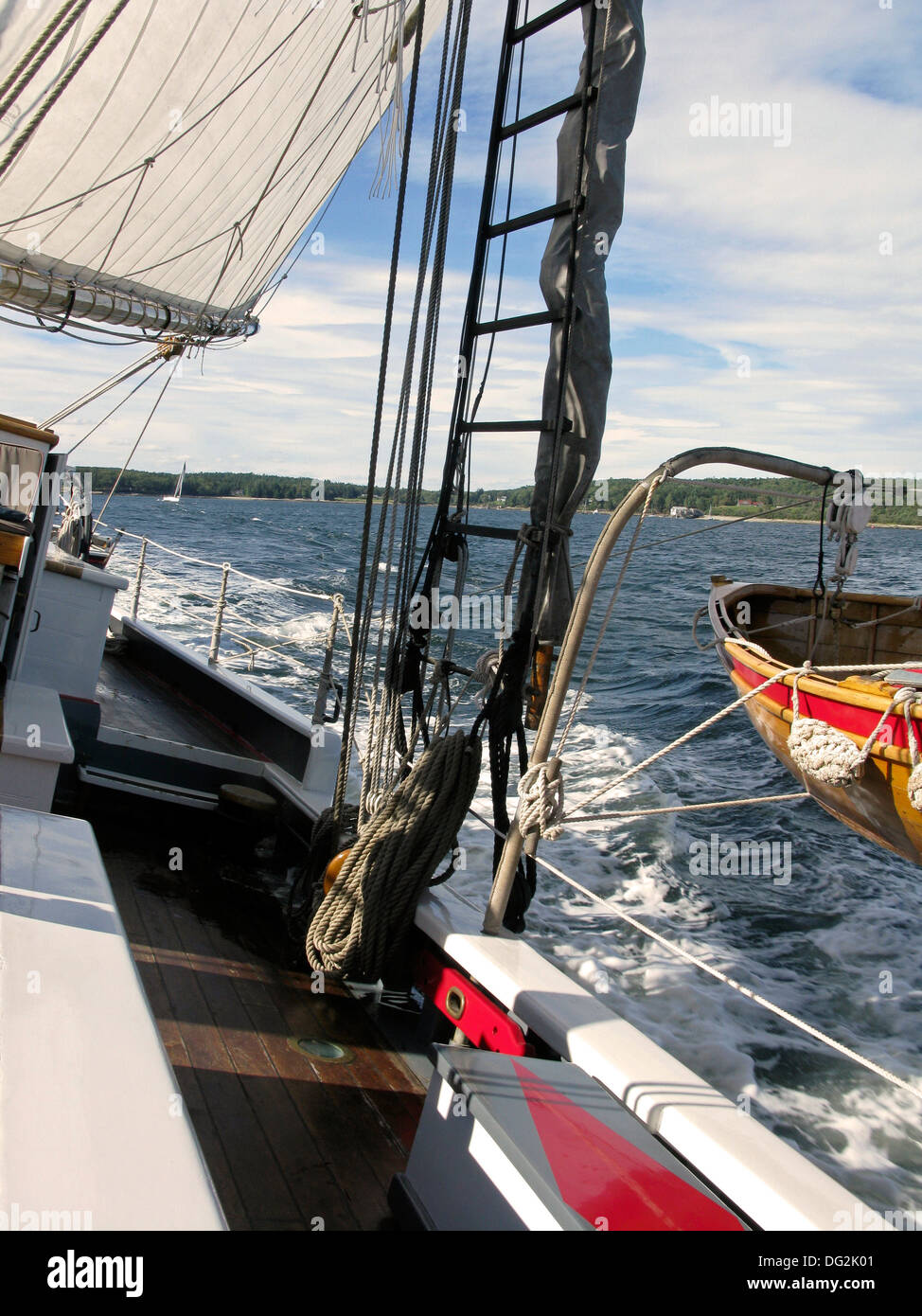 In pelo vela Penobscot Bay costa del Maine New England USA Foto Stock