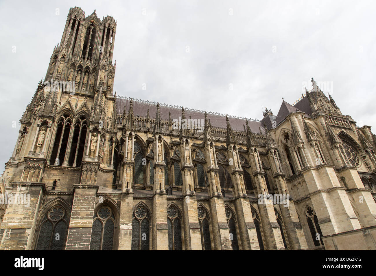 Cattedrale di Reims Foto Stock