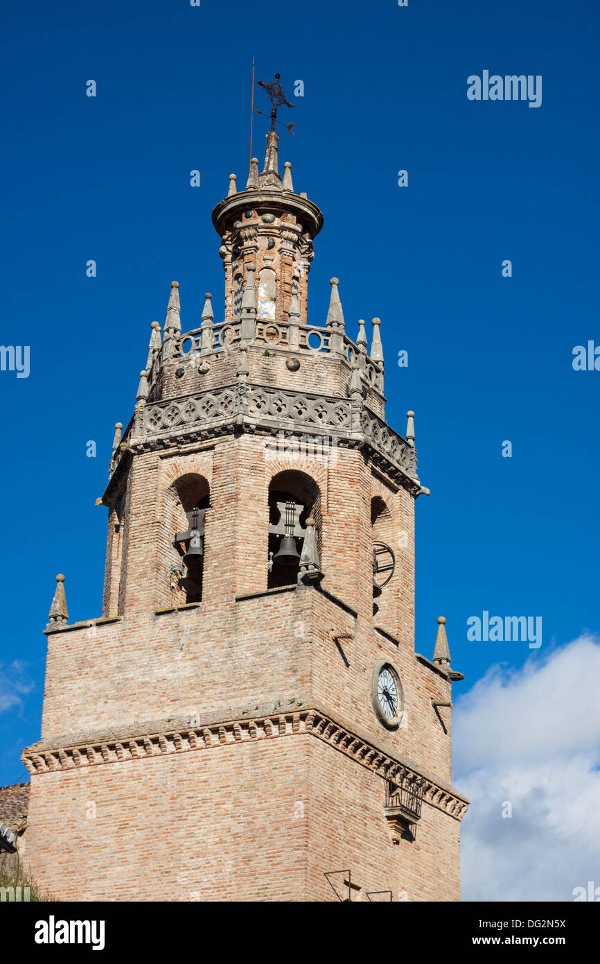 Santa Maria la Mayor chiesa in Ronda, Andalusia, Spagna. Foto Stock