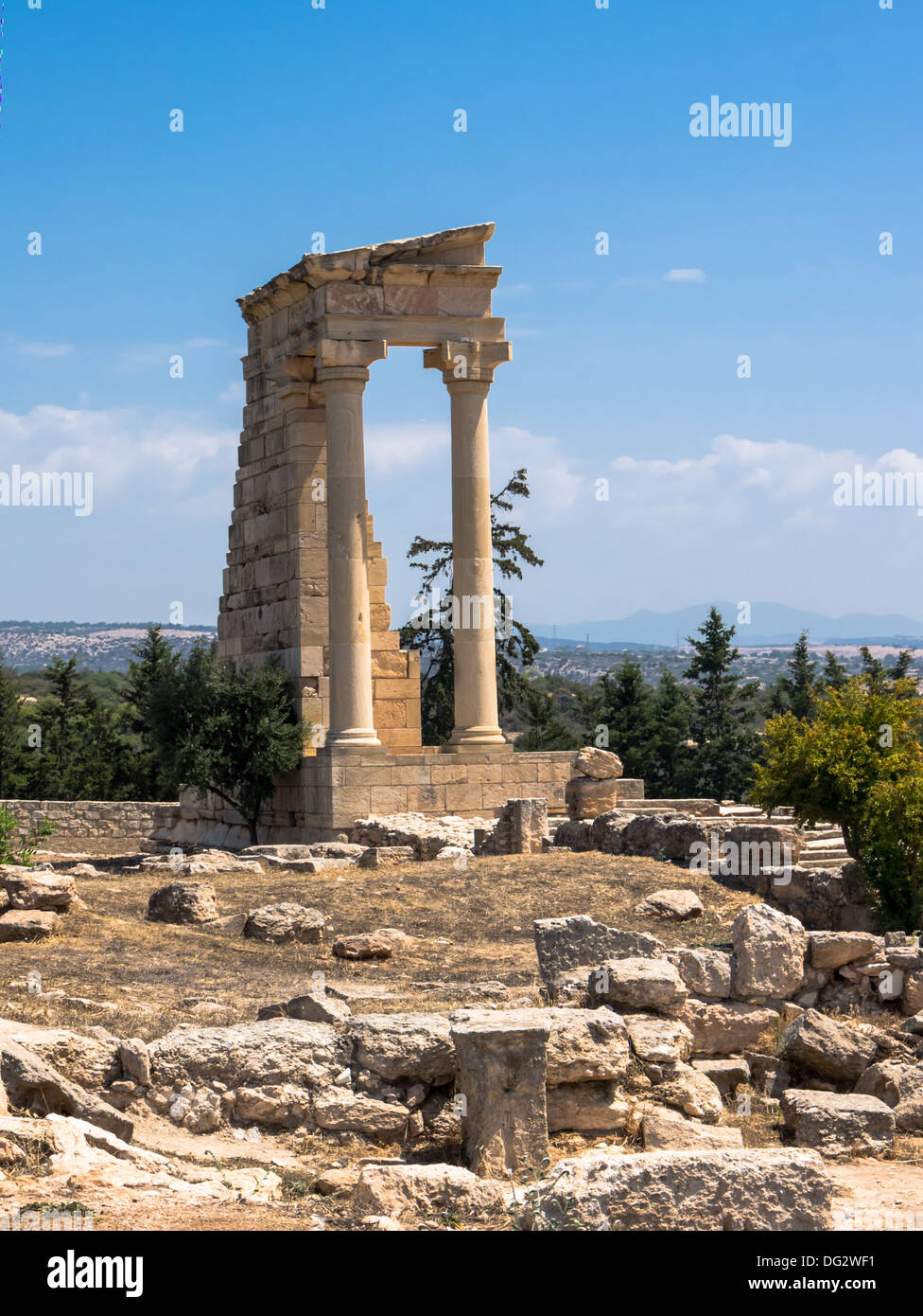 Il santuario e il Tempio di Apollo Hylates a Kourion Foto Stock