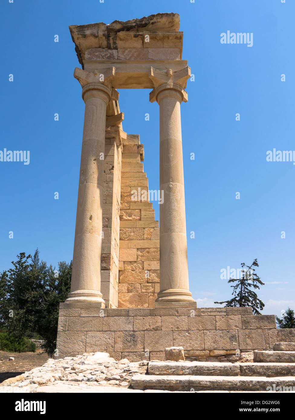 Il santuario e il Tempio di Apollo Hylates a Kourion Foto Stock