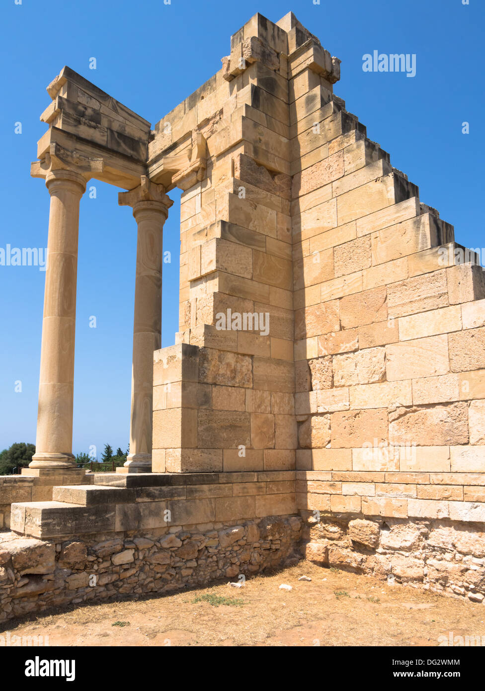 Il santuario e il Tempio di Apollo Hylates a Kourion Foto Stock