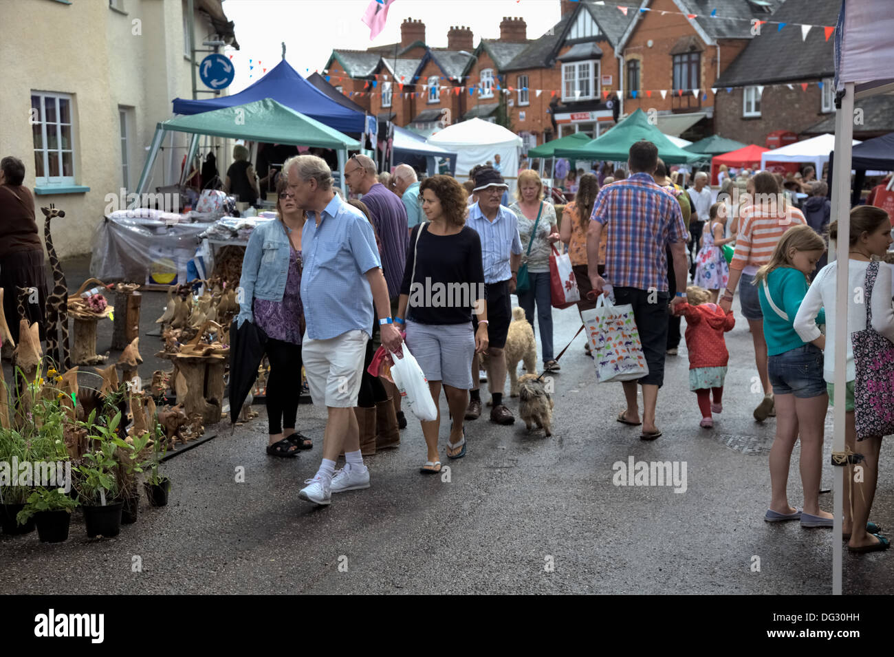 Silverton vicino a Exeter Devon annuale street mercato ai primi di agosto Foto Stock