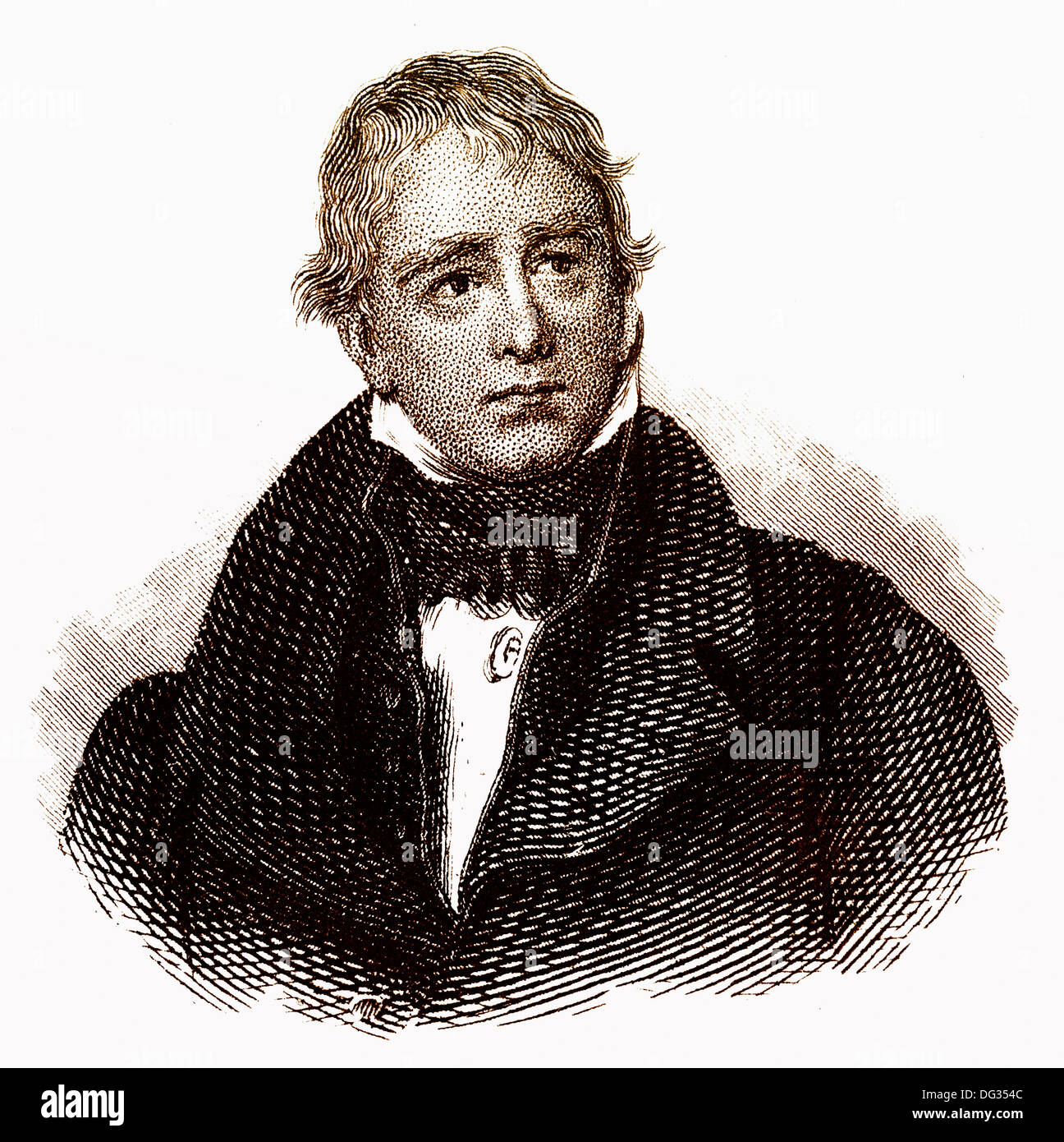 Ritratto di Sir Walter Scott, 1° Baronet di Abbotsford, 1771 - 1832, un poeta Scozzese e scrittore Foto Stock