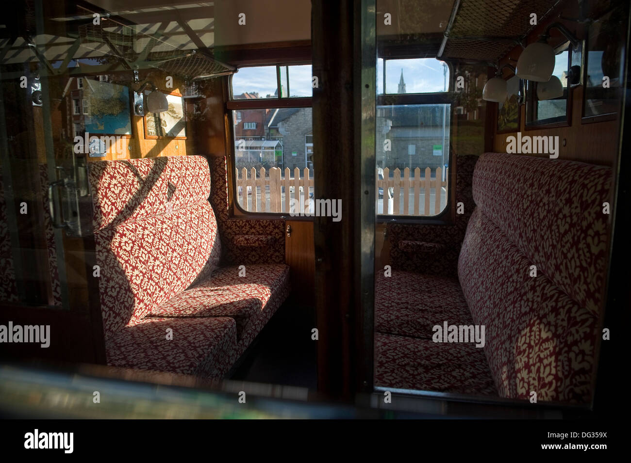 Il trasporto interno sul Swanage Steam Railway, Dorset, Regno Unito Foto Stock