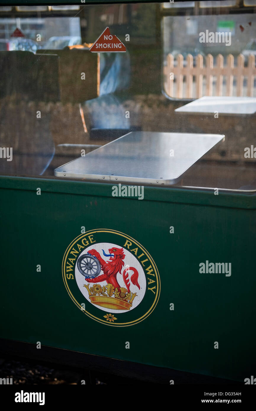 Il trasporto interno sul Swanage Steam Railway, Dorset, Regno Unito Foto Stock
