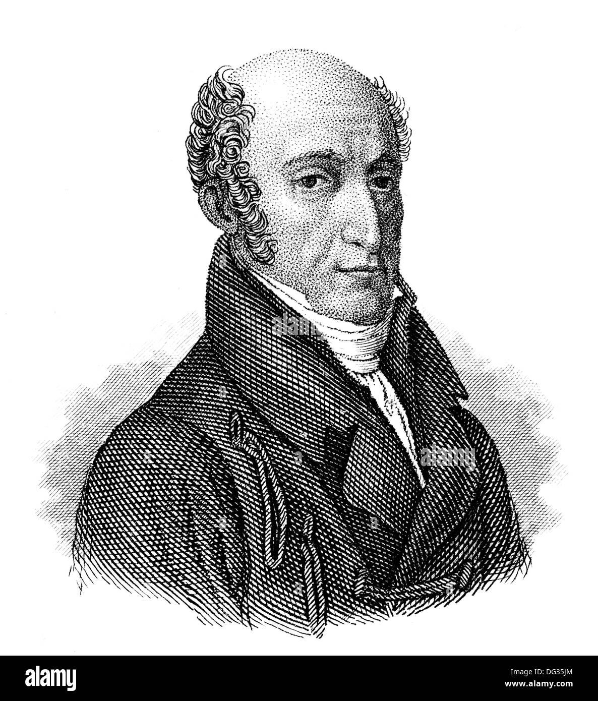 Kaspar Maria von Sternberg o Caspar Maria Conte Sternberg, 1761-1838, un teologo boemo, mineralogista, geognost, entomologo e botanico, la Foto Stock