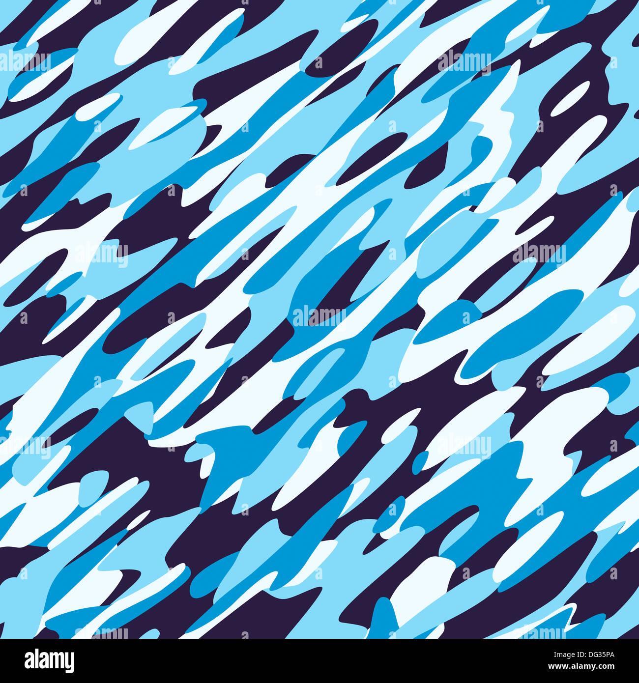 Camouflage Pattern tessili bianco e blu - militare tessili camouflage pattern da usare come una piastrella e per rendere le superfici di infinite Foto Stock