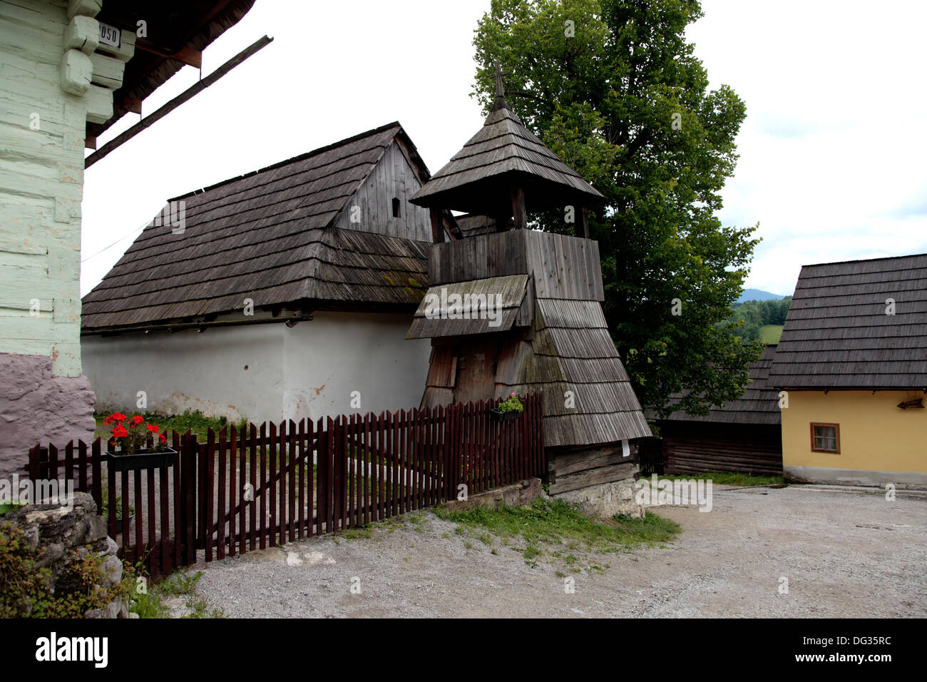 Villaggio Vlkolinec, Repubblica Slovacca Foto Stock