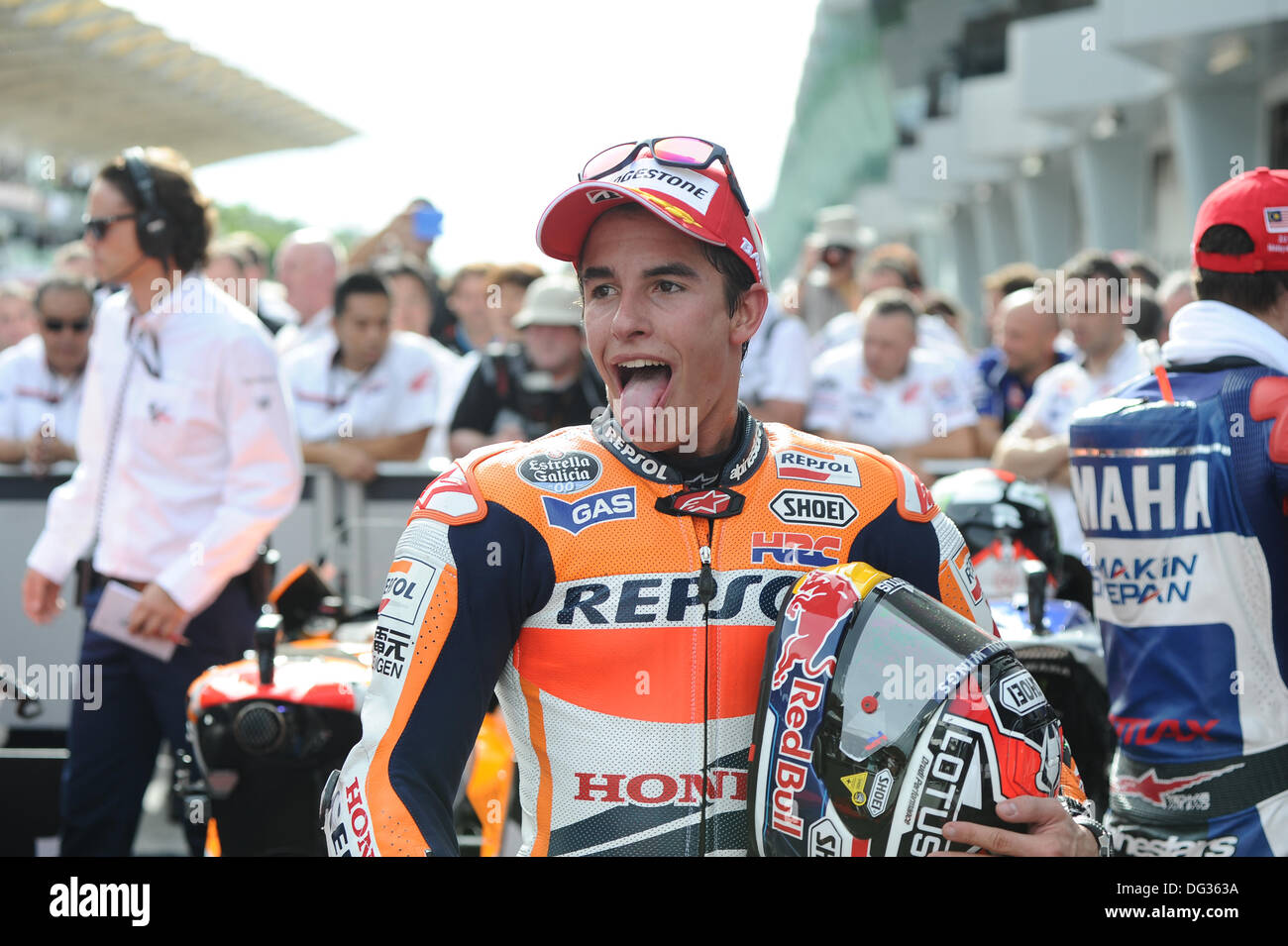 Sepang, Malesia. 13 ottobre 2013. Marc Marquez (Repsol Honda Team) durante la gara sul circuito di Sepang Credito: Gaetano Piazzolla/Alamy Live News Foto Stock