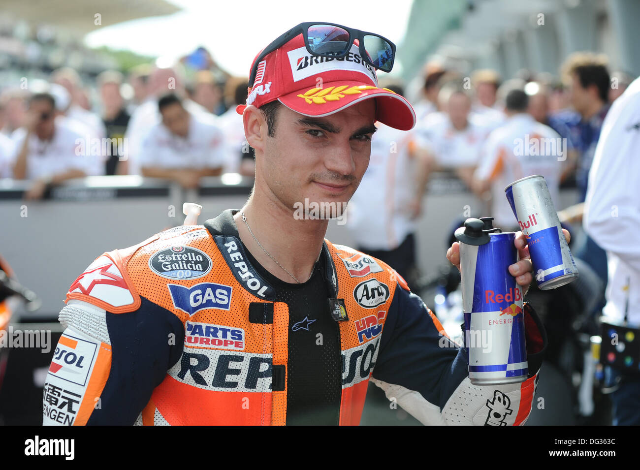 Sepang, Malesia. 13 ottobre 2013. Dani Pedrosa (Repsol Honda Team) durante la gara sul circuito di Sepang Credito: Gaetano Piazzolla/Alamy Live News Foto Stock