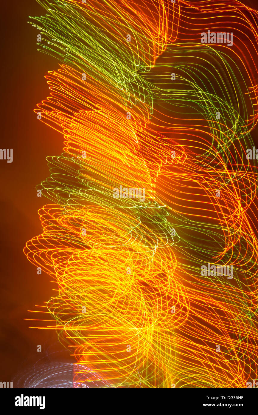 Star; blur; sfocata; stella cadente; caduta; incandescente; glow; movimento; colorato; rimbalzo Foto Stock