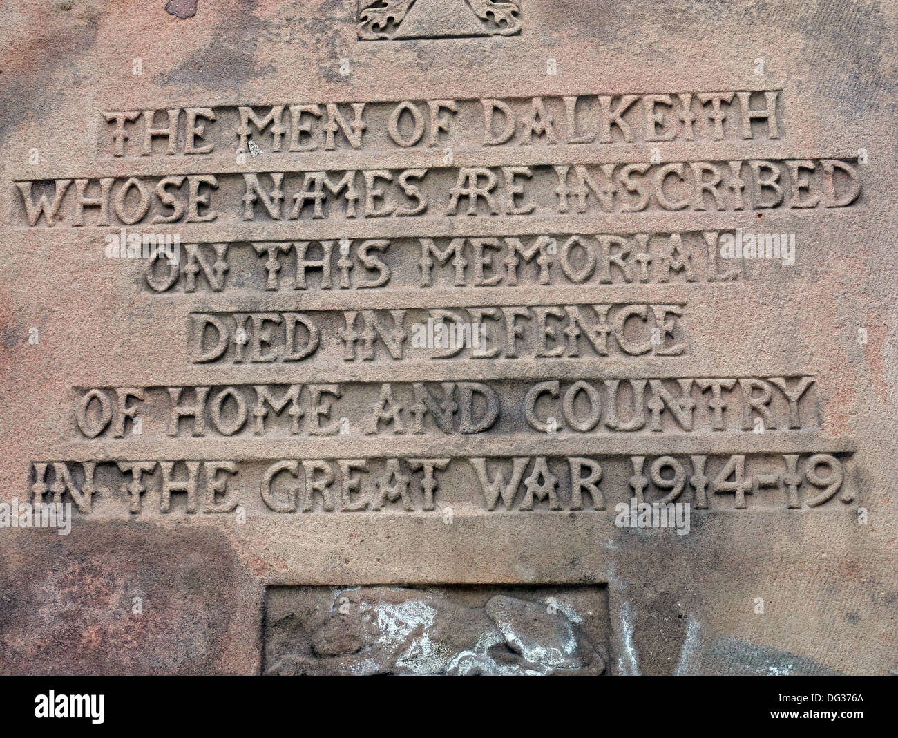 Il Dalkeith park War Memorial Midlothian Foto Stock