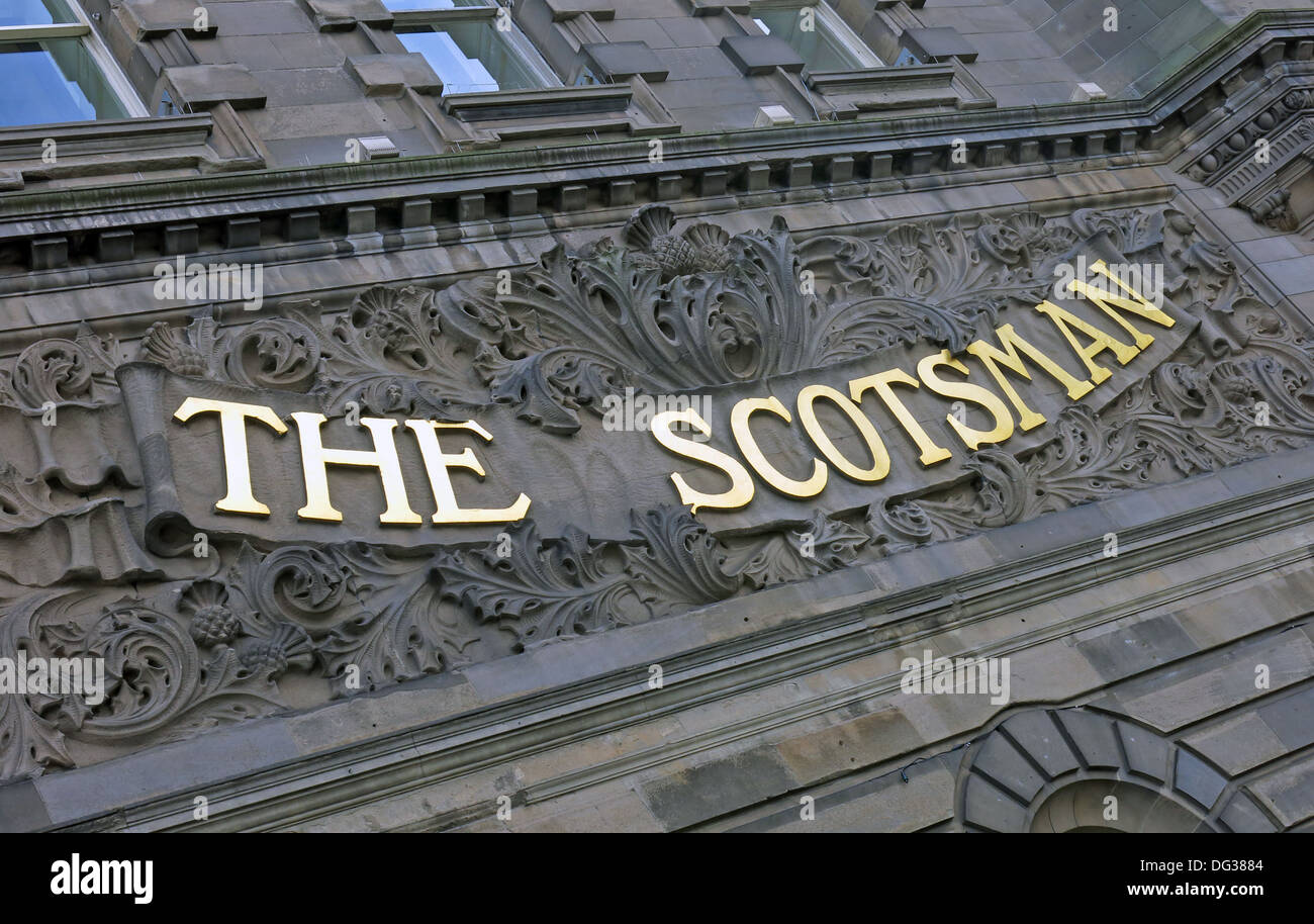 Il vecchio Scotsman Newspaper building Northbridge Edinburgh Scotland Regno Unito Foto Stock