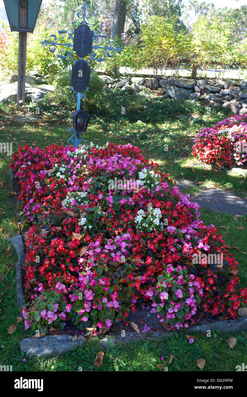 Tomba di Maria von Trapp e Georg Johannes von Trapp per motivi di Trapp Family Lodge in Stowe Vermont Foto Stock