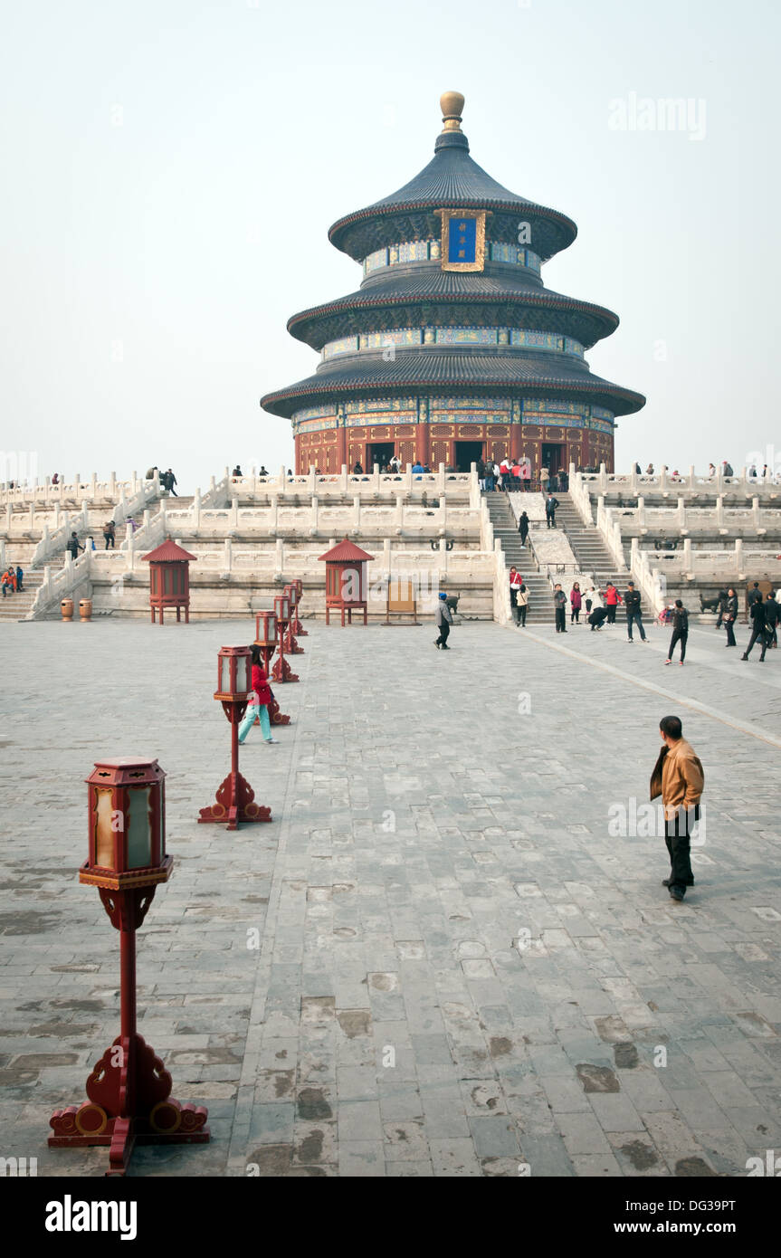 Sala della Preghiera del Buon Raccolto nel Tempio Taoista di cielo, Pechino, Cina Foto Stock